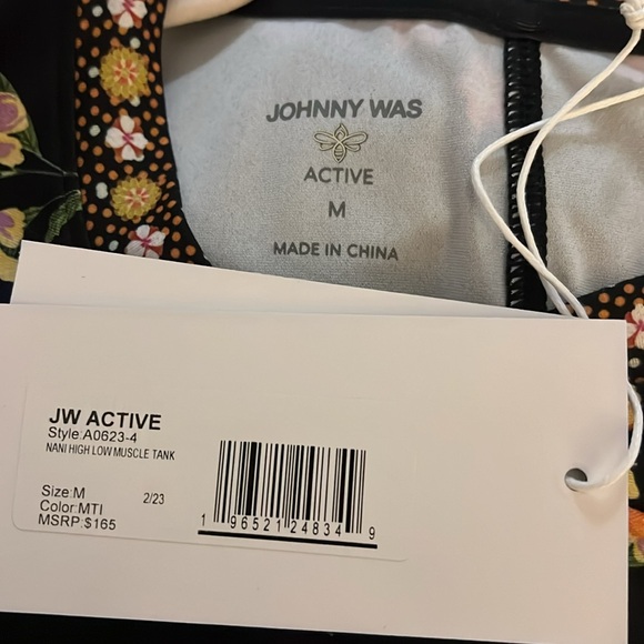 Johnny Was Active Nani high low muscle tank size medium  - Picture 4 of 5
